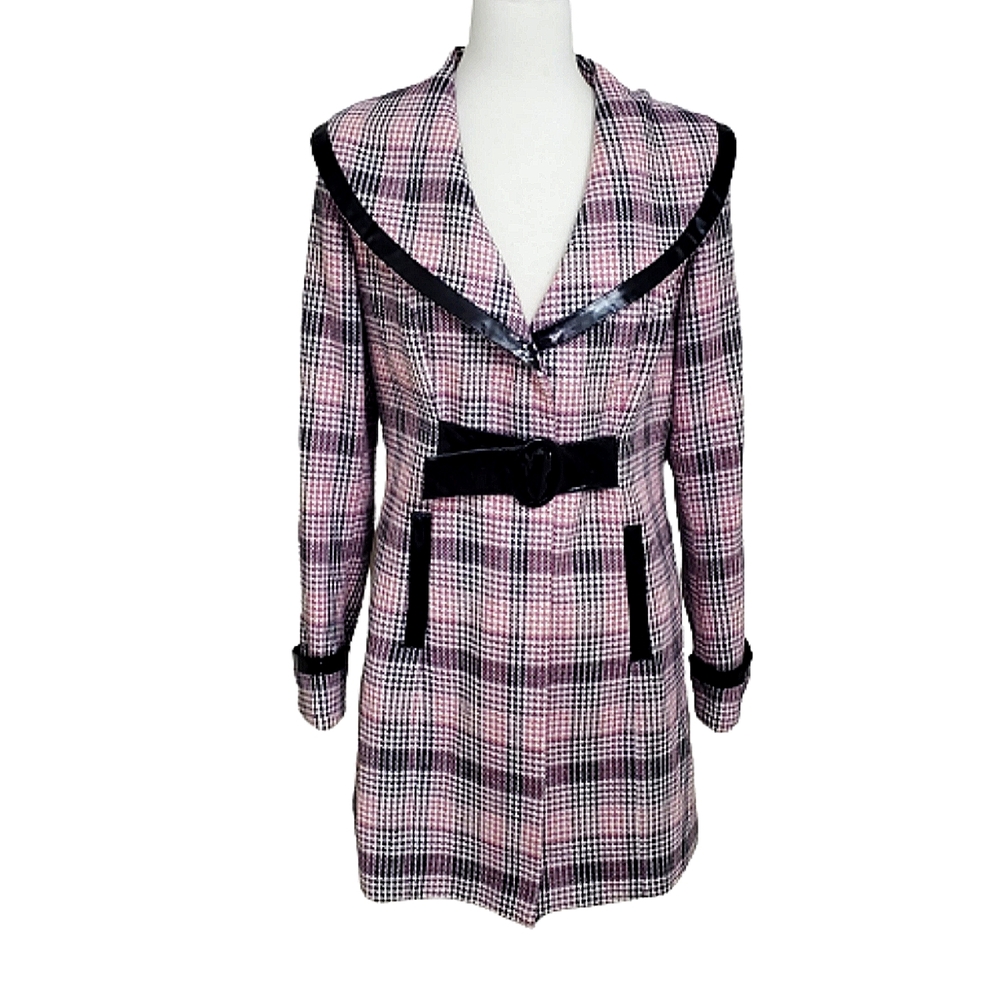Stylish AS•HRO Houndstooth Pea Coat